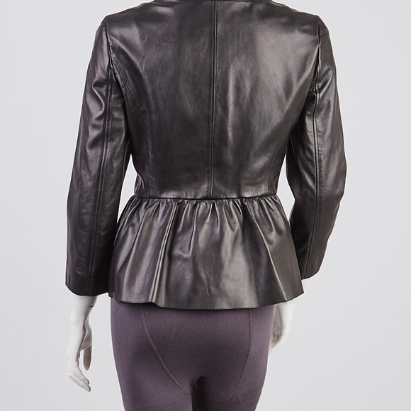 Gucci Authentic Peplum Leather Jacket - Picture 16 of 16